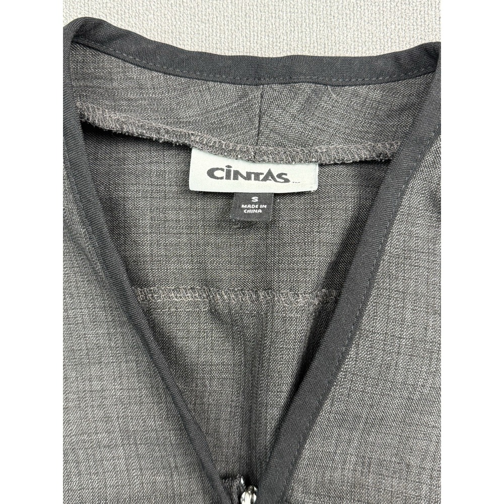 Lot of 3 Cintas Women's Small Gray Zip Front Scrub Jackets Medical Uniform Tops - Picture 7 of 7